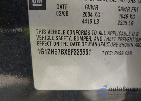 2008 Chevrolet Malibu Lt from USA, damaged, VIN 1G1ZH57BX8F223801